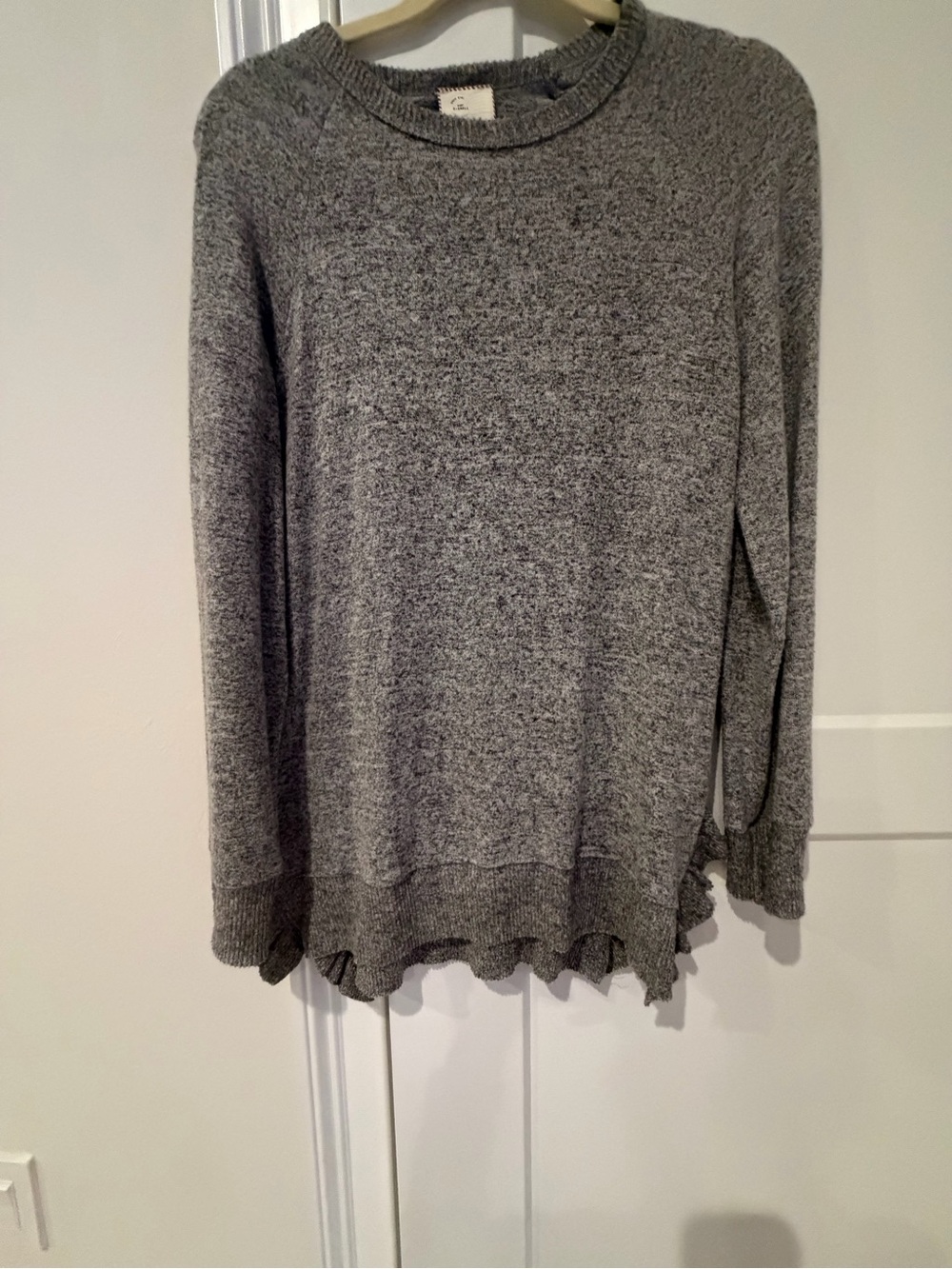 Anthropologie Postage Stamp Women's Gray Crewneck Sweater